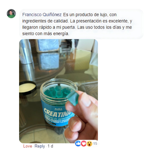 Aura Gummies® – Creatina en Gomitas - 120 piezas para 30 días