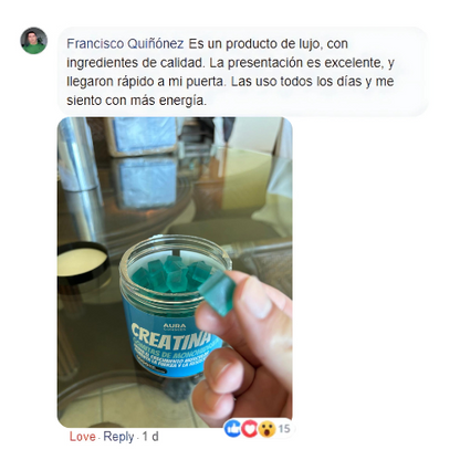 Aura Gummies® – Creatina en Gomitas - 120 piezas para 30 días