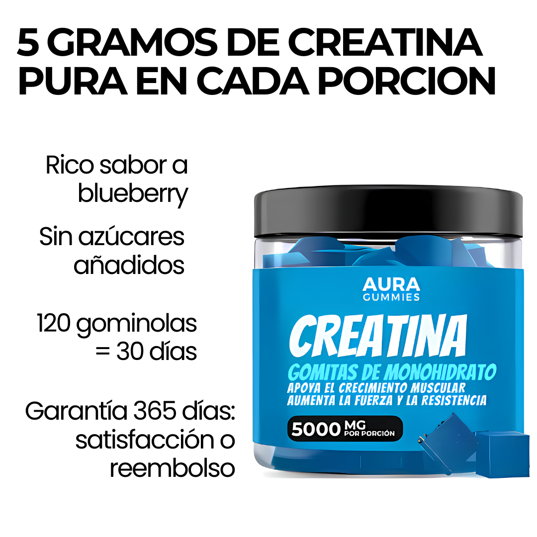 Llévate 2 Aura Gummies® por el precio de 1 – 120 gominolas de creatina